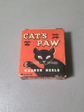 Cat's Paw Rubber Heels Brown Half 11-12 Non-Slip w/ Box