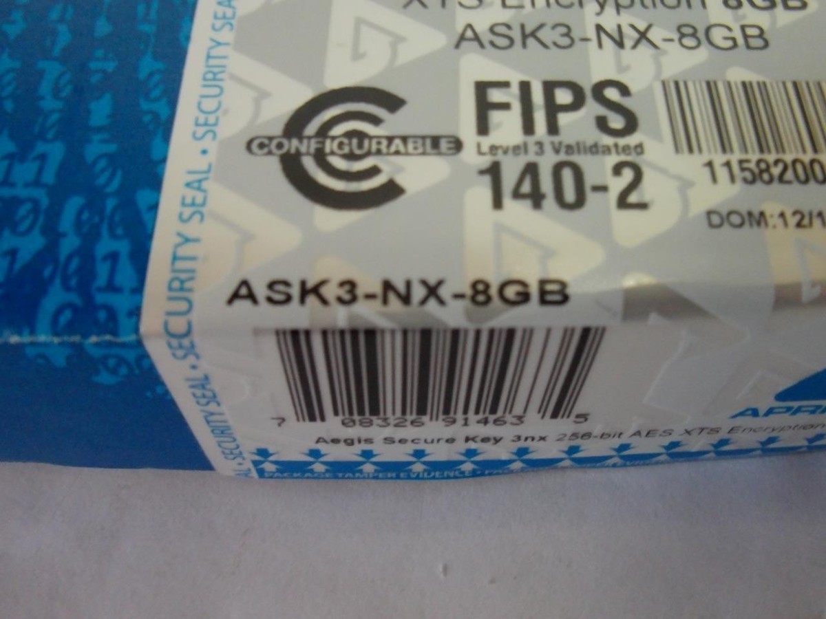 Apricorn AEGIS SECURE KEY 3NX ASK3-NX-8GB USB 3.0 Flash Drive