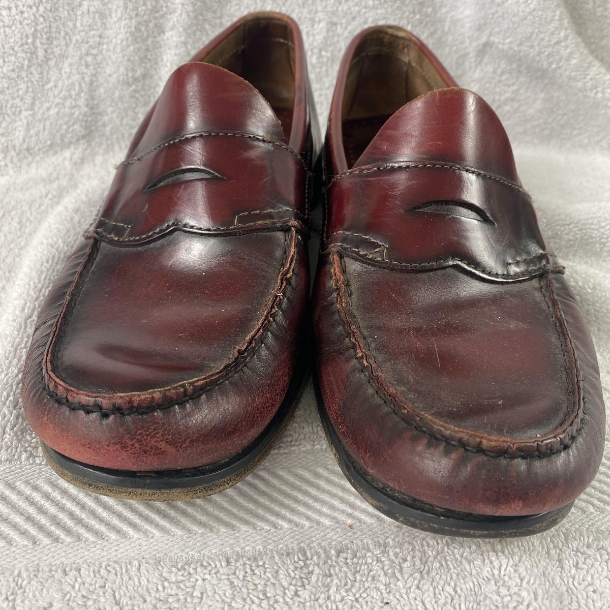 Vintage Sebago Burgundy Pinch Moc Toe Penny Loafer Shoes Mens Size 10.5 D USA Vintage Mens Penny Loafer Usa - Etsy main image 2