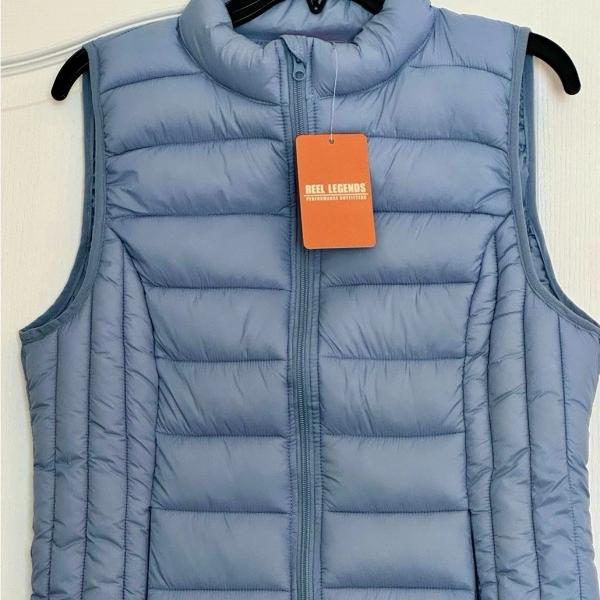 Reel Legends NEW Sky Blue Quilted Packable Puffer Vest, Women’s Sz S