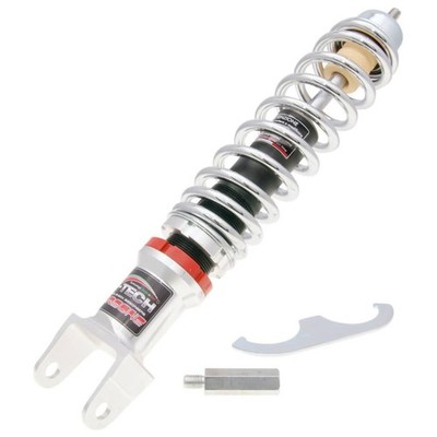 Federbein Carbone Hi-Tech Stoßdämpfer hinten 340-365mm Chrom für Vespa 50-125 Pr