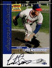 1999 Fleer Greats of the Game Auto Curt Simmons #NNO Philadelphia Phillies
