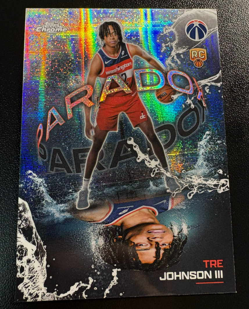 Tre Johnson III 2025-26 Topps Chrome Silver Sparkle Paradox SSP RC #PX-26