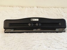 ACCO Mutual 20 Adjustable 3-Hole Paper Punch Covered Bottom Heavy Duty Metal