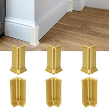 3.23 Inch 3 Inside  3 Outside Self Adhesive Baseboard Corner Blocks Gold 