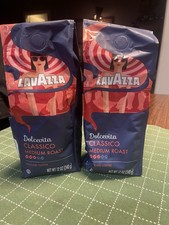 TWO BAGS Lavazza DolceVita Classico Ground Coffee Blend Medium Roast, 12 oz each