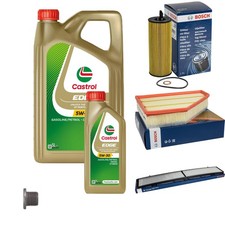 BOSCH inspektionspaket 6 L Castrol EDGE 5W-30 M f�r BMW 1er 118d 116d 120d