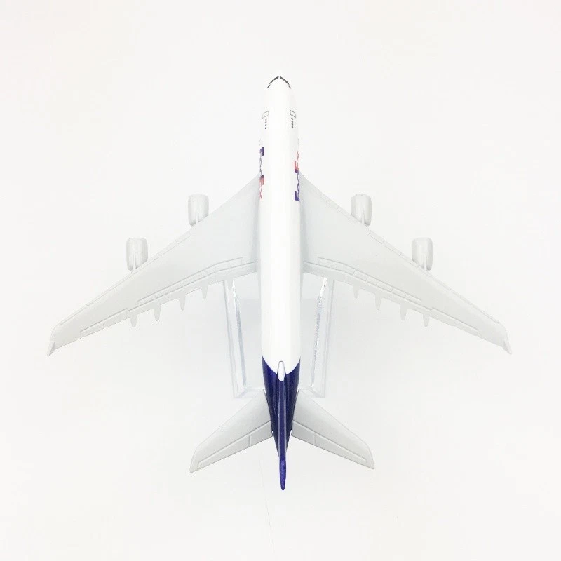 Modello Aereo Diecast 1:400 - Airbus A380-800 FedEx Express 16cm - Da Collezione - Immagine 4 di 4