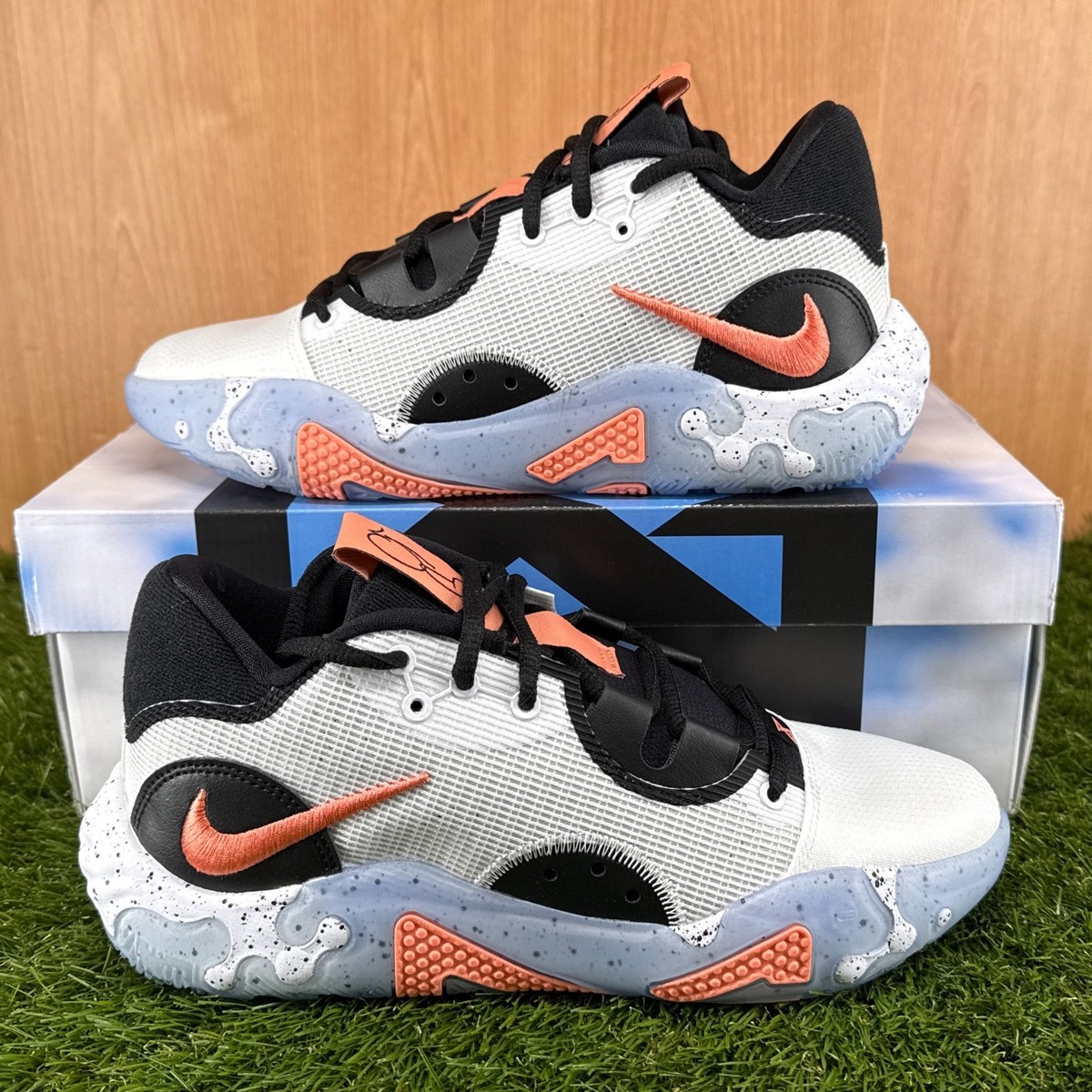 Nike PG 6 Fluoro Basketball Shoes DC1974-100 Men's Size 7