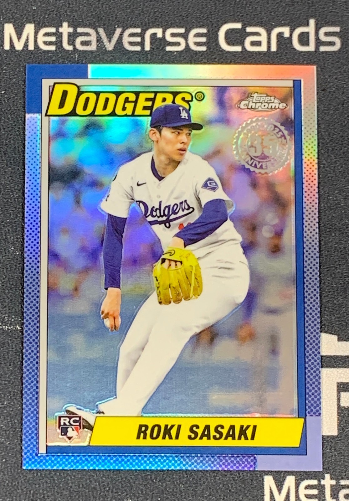 2025 Topps Chrome Update 1990 Topps Roki Sasaki RC Rookie Dodgers