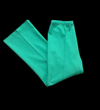 Vintage Green Poly Elastic Waist Pants  S/M