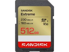 SANDISK 512GB Extreme SD UHS-I Card - Up to 230MB/s Read Speed and 160MB/s Write