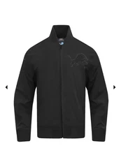 NFL Detroit Lions Black Bomber Jacket Large Pro Standard