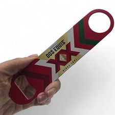 Abridor de botellas Dos Equis XX Speed barra roja hoja camarero abridor de cerveza magnético