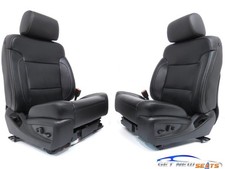 2014-2019 Sierra Chevy Silverado Front Seats Ltz Black Leather Heated Cooled