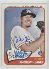 2014 Topps Heritage Real One Andrew Heaney #ROA-AH Rookie Auto RC i4v