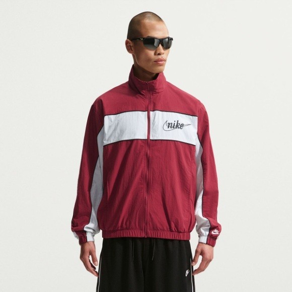 Nike Sportswear Club Men's Lightweight Full-Zip Jacket - Team Crimson IF0767-613