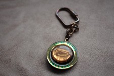 Vintage Irish Lucky Penny Spinner Keychain- Souvenir of Ireland Keyring