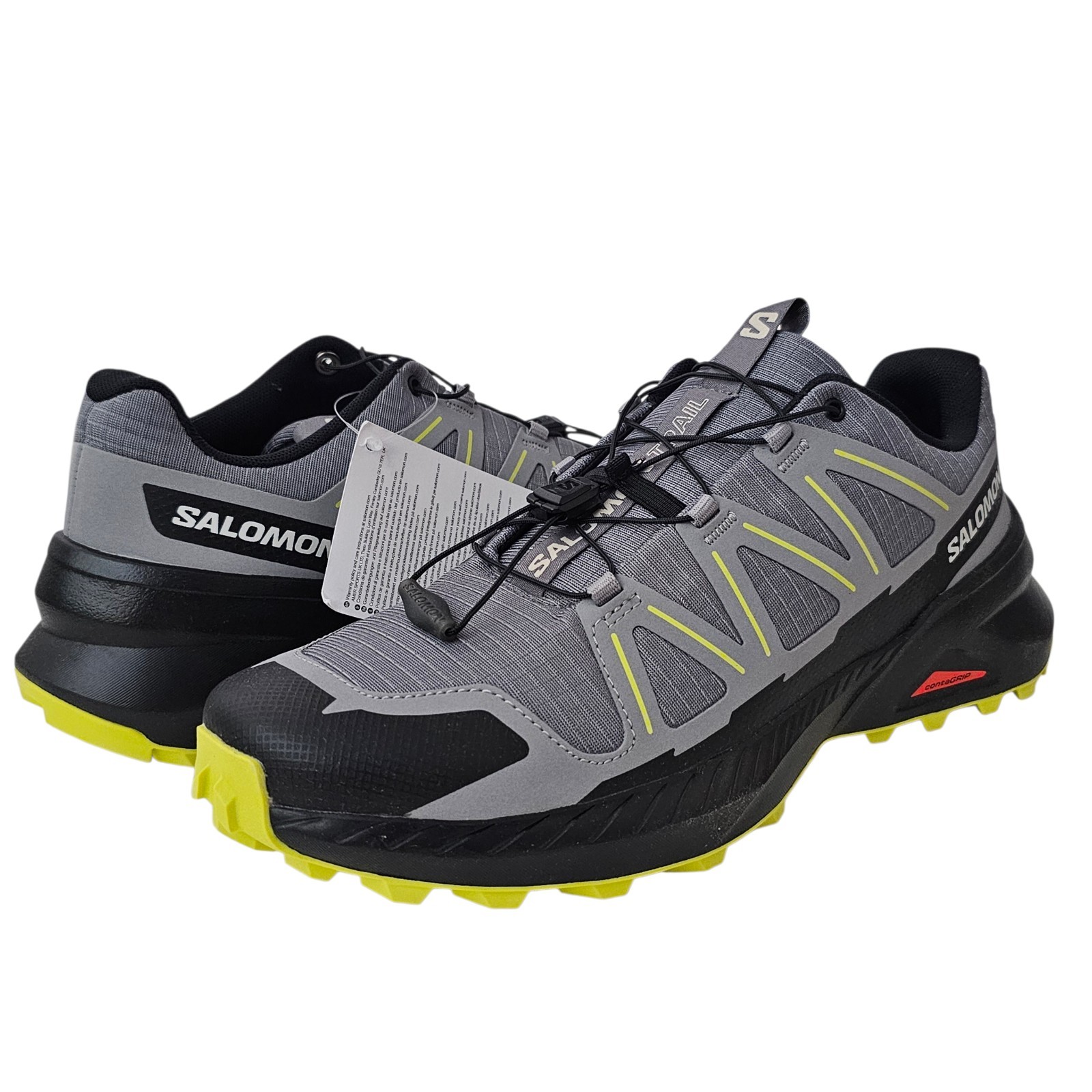 Salomon (Men's 9.5) Speedcross Peak Hiking Trail Shoes Quiet Shade/Black/Sulphur
