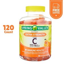 Spring Valley Extra Strength Vitamin C, 500 Mg Vegetarian Gummies, 120 Count NE