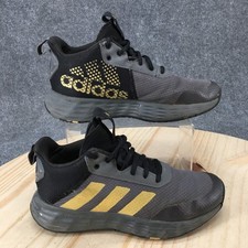 Adidas Shoes Youth 4.5 OwnTheGame 2.0 Basketball Sneakers Lace Up Gray Fabric