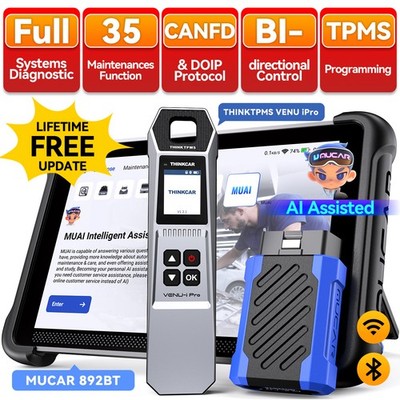 Mucar 892BT All Systems OBD2 Scanner Diagnostic + THINKTPMS VENU iPRO TPMS Tool