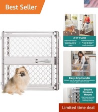 Lightweight Universal Pet Gate - 26" Tall, Easy Install Pressure or Swing Mount