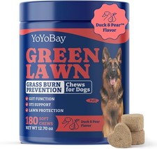 Dog Urine Neutralizer for Lawn - 180 Chews Grass Savers for Dog Urine, Green ...