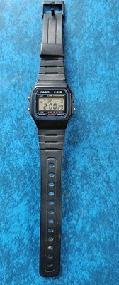 Casio Men's Watch Classic Alarm Chrono Digital Dial Black Resin Strap F91W