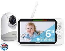 Blemil Upgrade Video Baby Monitor with Camera and Audio 6" Large Screen, 35-H