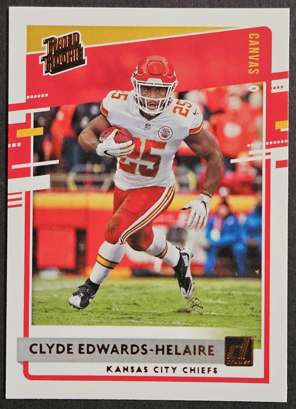 2020 Panini Donruss Canvas Rated Rookie #321 Clyde Edwards-Helaire RC Chiefs