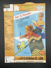 1987 General Mills Honey Nut Cheerios cereal box - Your Name Pencil Offer