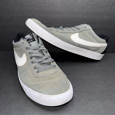 Nike SB Bruin Zoom Premium SE Grey White Black Shoes 877045-011 Men's Size 10