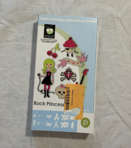 Cricut Rock Princess Shapes Cartridge w/ Keypad Overlay & Manuals