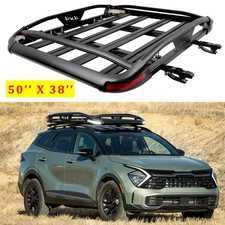 Roof Rack Luggage Cargo Basket+Cross Bars w/LED Light For Kia Sportage 2023-2026