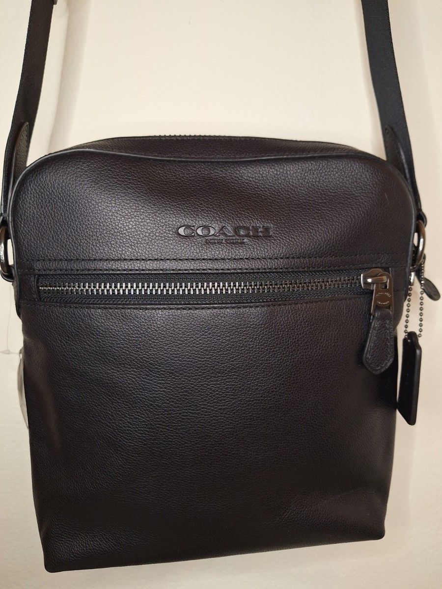 coach travel crossbody bag Jes Crossbody, Black: Handbags Crafted of Signature canvas and smooth leather it features an outside zip pocket with two credit card slots for easy access to essentials Coach Houston Men's Crossbody Leather