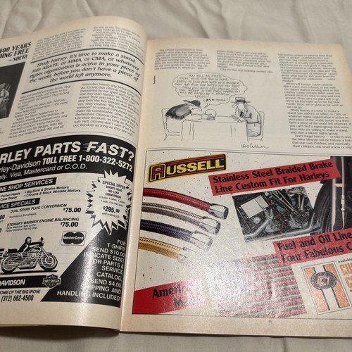 Easyriders Motorcycle Biker Magazine David Mann Centerfold August 1988 - Imagen 8 de 10