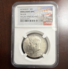 1968-D Kennedy Half Dollar 50C 40% Silver Vegas Strip Hoard Brilliant UNC — photo 1