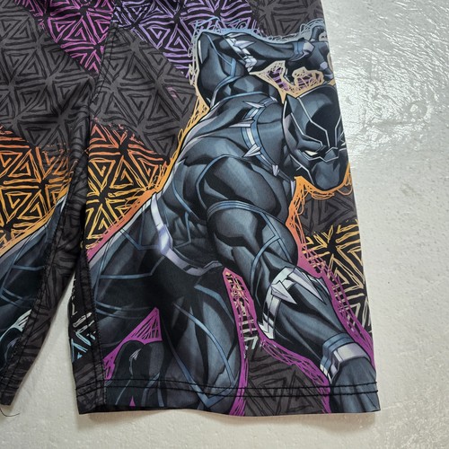 Marvel Swim Trunks Sz Large Black Panther Print Board Shorts Bathing Suit Pool - Picture 2 of 8