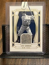 LOU GEHRIG 2025 NATIONAL TREASURES MATERIAL GAME-USED HOF JERSEY PATCH RELIC /99