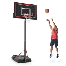 7.5-10 FT Portable Basketball Hoop w/ 44" Shatterproof Backboard Outdoor Indoor