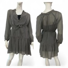 MARELLA Vestito abito beige nero fantasia geometrica palline Tg IT 38
