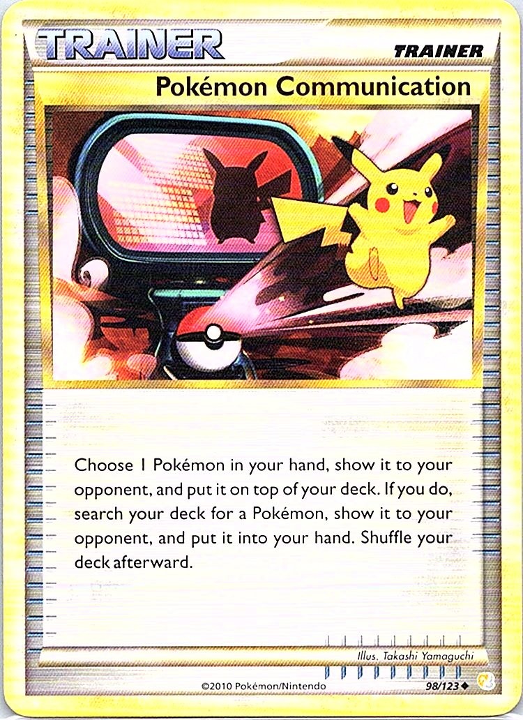 Pokemon Communication 98/123 Uncommon HeartGold SoulSilver NM