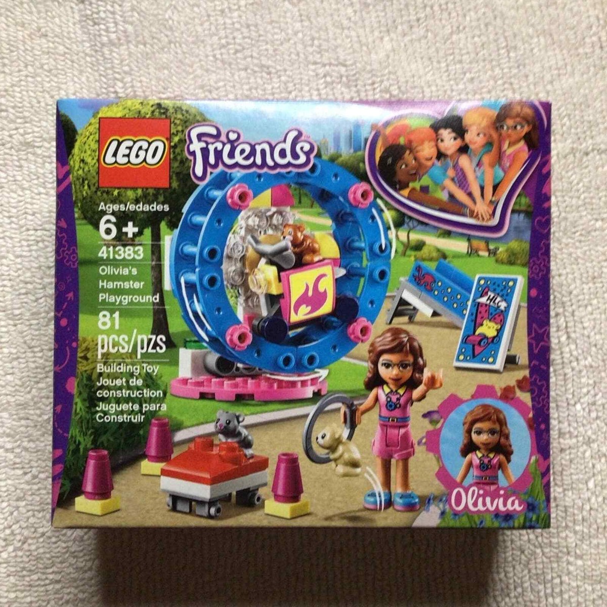 Lego Friends 41383 Olivia's Hamster Playground Retired Set Brand