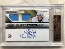 2010/11 SHIRT OFF MY BACK SIDNEY CROSBY JERSEY AUTO 1/5 BGS 9.5 AUTO BGS 10 POP1