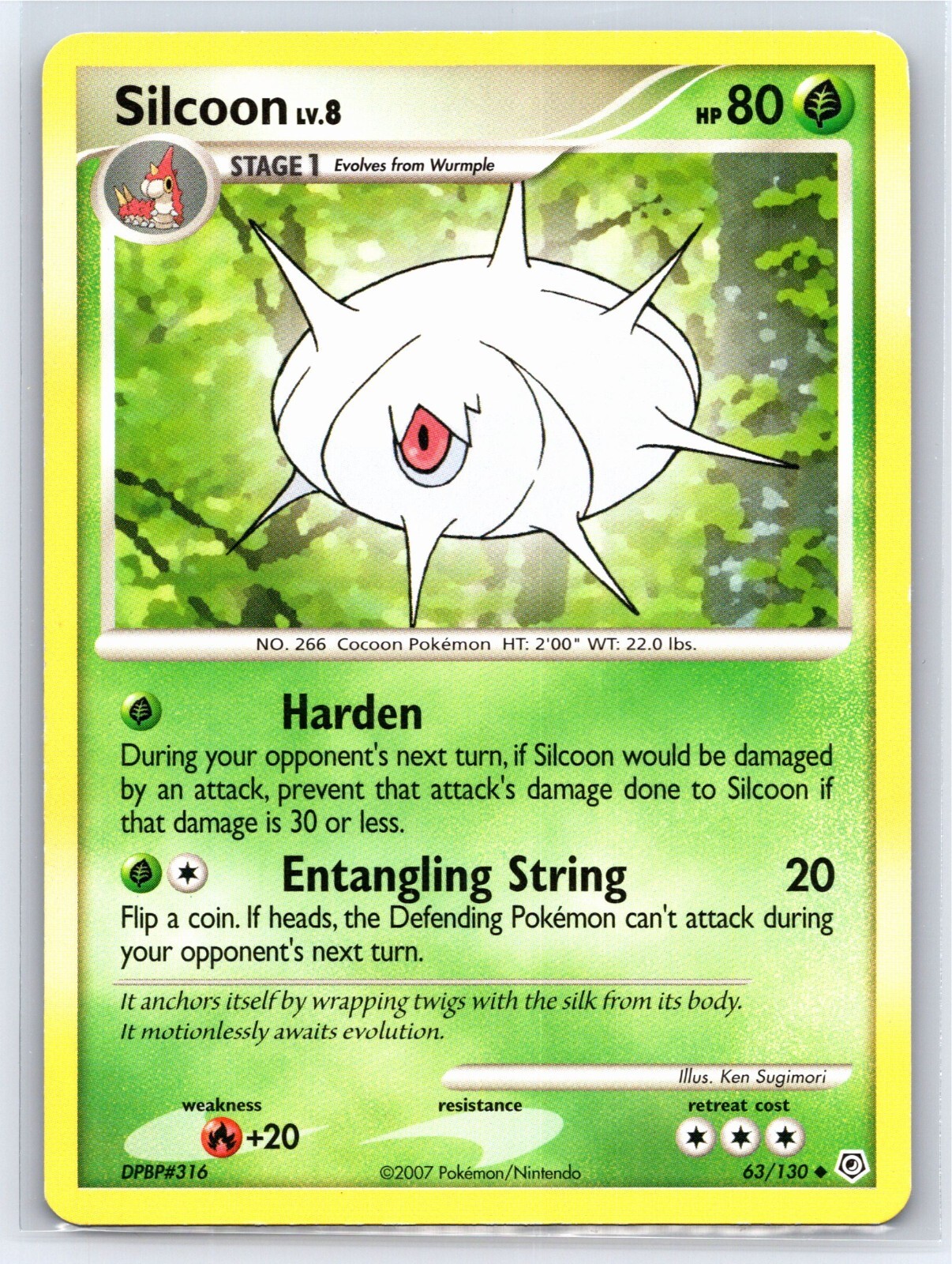 2007 Pokemon TCG - Diamond & Pearl - Silcoon Regular 63/130
