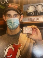 Nolan Foote Signed 8x10 Photo! NJ DEVILS FIRST GOAL PICTURE  ! W/COA