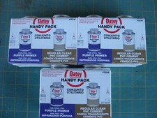Three Oatey Handy packs 30246, 4oz Purple Primer  4oz PVC Cement