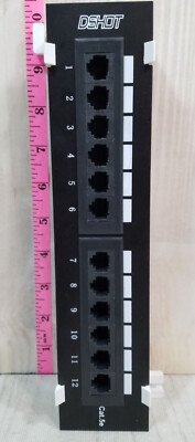 Cat5 Cat 5 Cat5e cat 5e Dshot Patch Panel Wall Mount 12 port Port