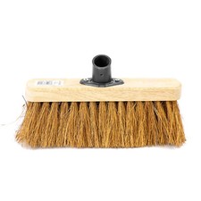 10'' Soft Broom Head Only Indoor Outdoor Sweeping Brush with Coco Bristles Broom